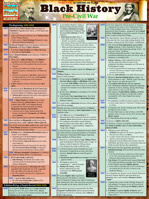 Title details for Black History: Pre Civil War by Steven M. Berner - Available